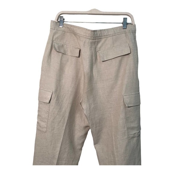 Claiborne Oatmeal Wide Leg Pull-on Cargo Pants Size M‎ - Picture 6 of 6